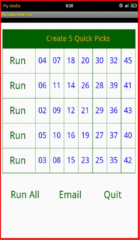 oz lotto generator|Generate Random Oz Lotto Numbers & Predictions .